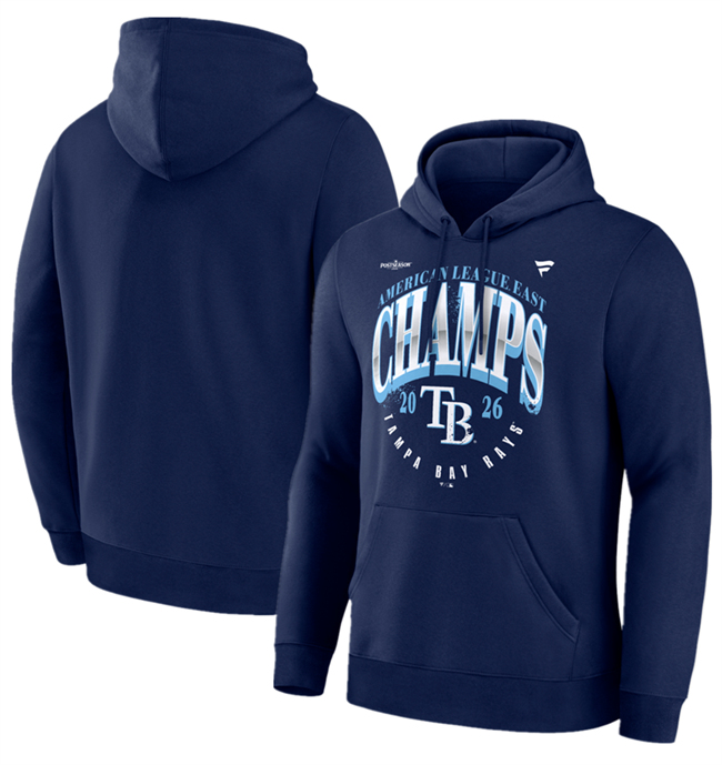 Men's Navy Tampa Bay Rays 2026 AL East Division Champions Distressed Hoodie